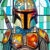 Boba Fett Stained Glass Diamond Painting