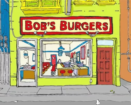 Bobs Burgers Store Front Diamond Painting