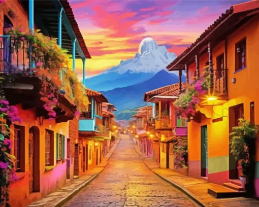 Bogota Colorful Houses Diamond Painting