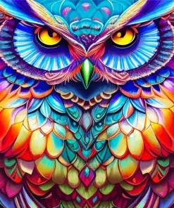 Bohemian Owl Diamond Painting