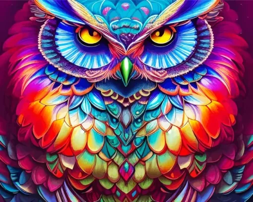 Bohemian Owl Diamond Painting