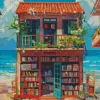 Book Shop At Beach Diamond Painting