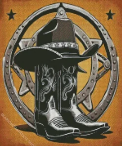 Boots And Cowboy Hat Diamond Painting