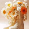 Boots With Daisies Diamond Painting