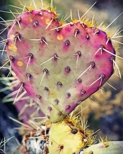 Cactus Heart Diamond Painting