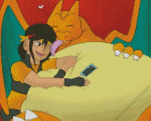 Charizard Hugging Diamond Painting