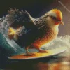 Chicken Surfing Diamond Painting