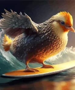 Chicken Surfing Diamond Painting