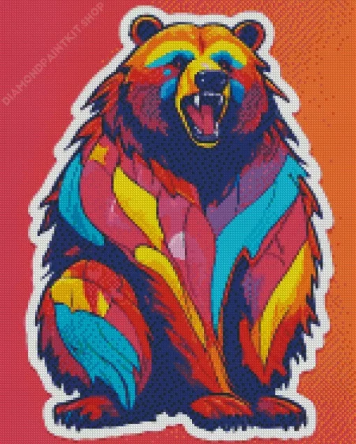 Colorful Bear Diamond Painting