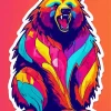 Colorful Bear Diamond Painting