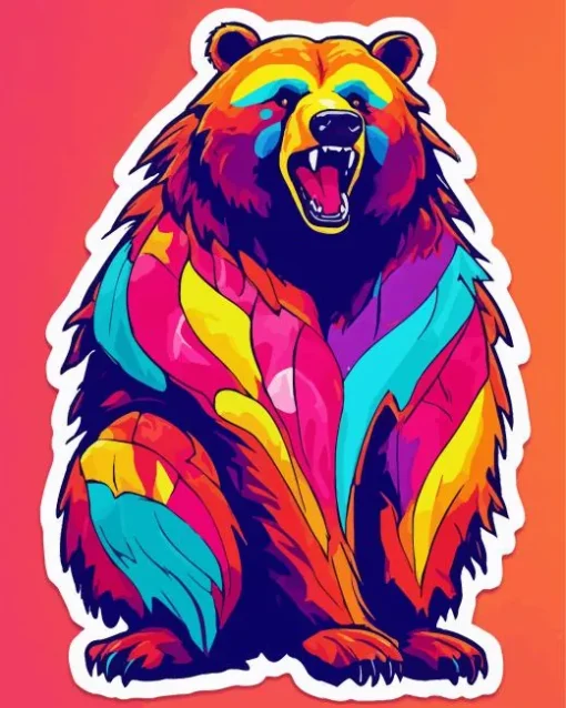 Colorful Bear Diamond Painting