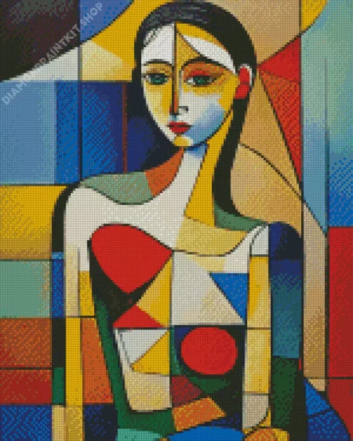 Colorful Cubism Lady Diamond Painting