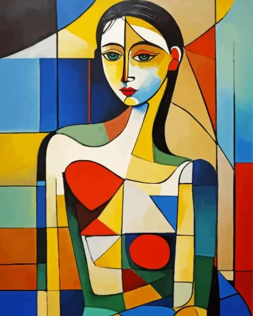 Colorful Cubism Lady Diamond Painting