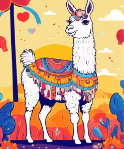 Colorful Llama Diamond Painting