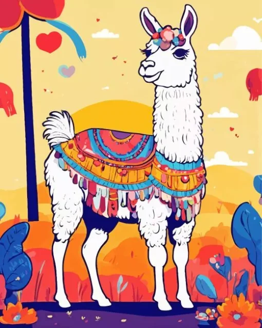 Colorful Llama Diamond Painting