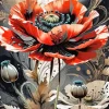 Cool Flower Poppy Diamond Painting