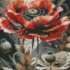 Cool Flower Poppy Diamond Painting