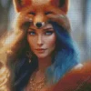 Cool Fox Woman Diamond Painting