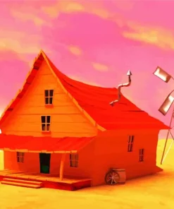 Courage The Cowardly Dog House Diamond Painting