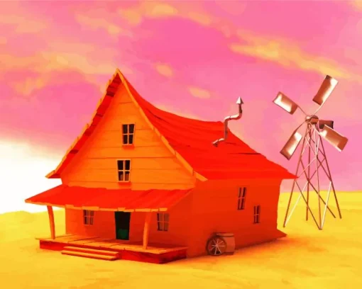 Courage The Cowardly Dog House Diamond Painting