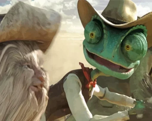 Cowboy Rango Diamond Painting