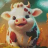 Cute Fluffy Cow Diamond Painting