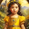 Cute Girl In Yellow Diamond Painting