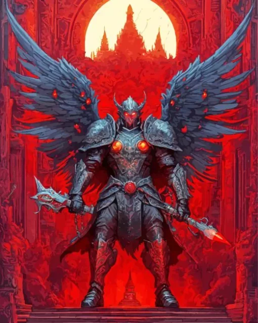 Dark Guardian Angel Diamond Painting