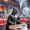 Darth Vader Drinking Coffee Diamond Painting