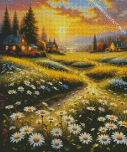 Field Daisy Art Diamond Painting