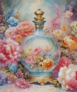 Flower Perfume Bottle Art Diamond Painting