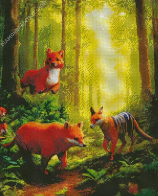 Fox And Gazelle Diamond Painting