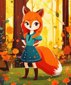 Fox Woman Diamond Painting