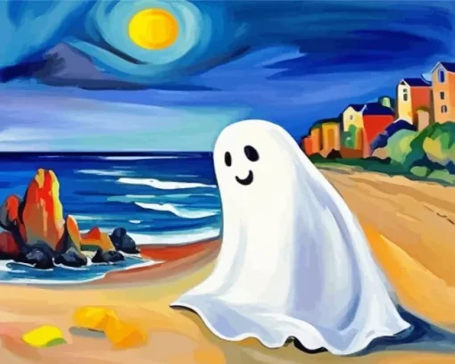 Ghost At The Beach Diamond Painting