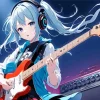 Guitarist Anime Girl Diamond Painting