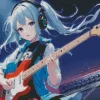 Guitarist Anime Girl Diamond Painting