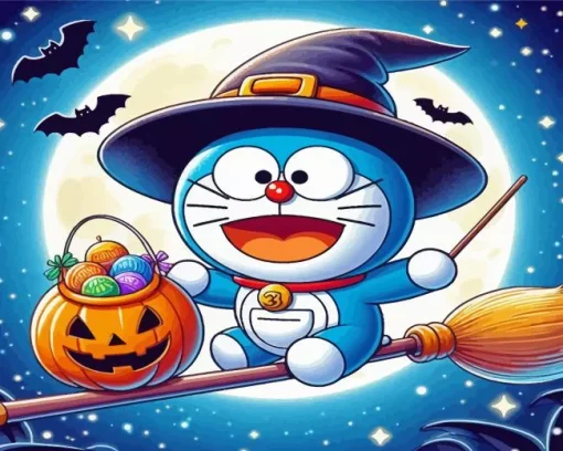 Halloween Doraemon Diamond Painting