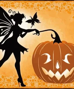 Halloween Fairy Silhouette Diamond Painting