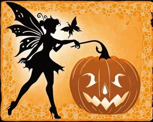 Halloween Fairy Silhouette Diamond Painting