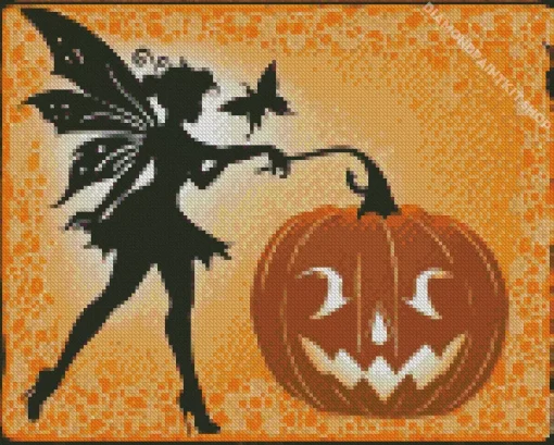 Halloween Fairy Silhouette Diamond Painting