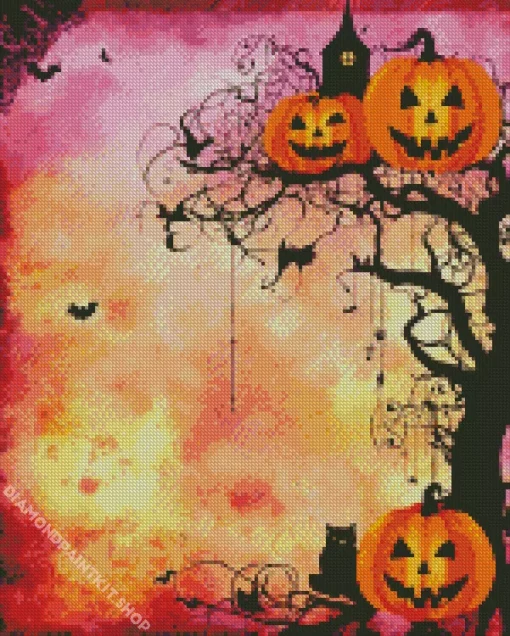 Halloween Tree Diamond Painting