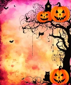 Halloween Tree Diamond Painting