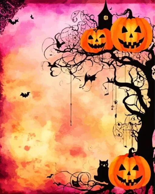 Halloween Tree Diamond Painting