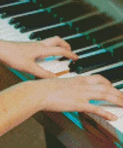 Hands Playing Piano Diamond Painting