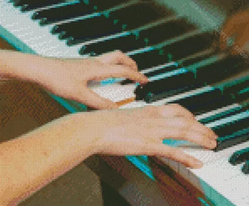 Hands Playing Piano Diamond Painting