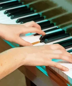 Hands Playing Piano Diamond Painting