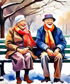 Happy Couple Smiling Diamond Painting