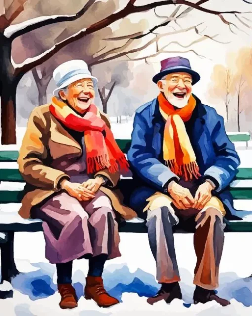 Happy Couple Smiling Diamond Painting