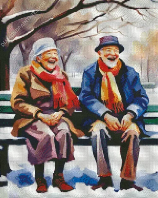 Happy Couple Smiling Diamond Painting