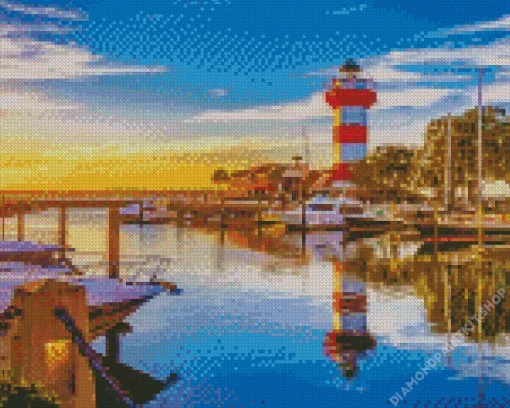 Harbour Town Lighthouse Diamond Painting